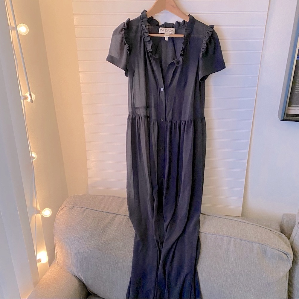 WILDFOX Sheer Navy Dress